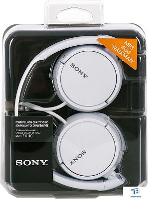 картинка Наушники Sony MDR-ZX110 белый