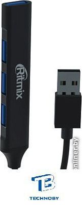 картинка USB хаб Ritmix CR-4400 Metal
