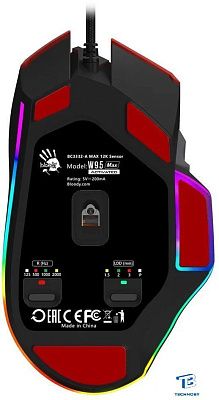 картинка Мышь A4Tech Bloody W95 Max Sports красный/черный