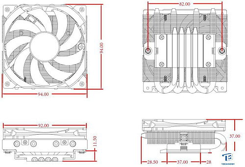картинка Кулер ID-Cooling IS-37-XT BLACK