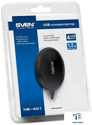 картинка USB хаб Sven HB-401 Черный