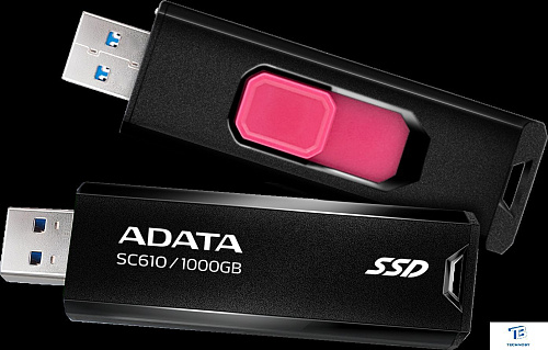 картинка Внешний SSD A-Data 1TB SC610-1000G-CBK/RD