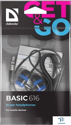 картинка Наушники Defender Basic 616 черно/синие