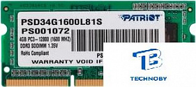 картинка ОЗУ Patriot PSD34G1600L81S