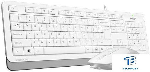 картинка Набор (Клавиатура+мышь) A4Tech Fstyler F1010 белый/серый