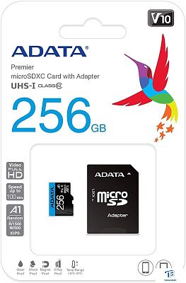 картинка Карта памяти A-Data 256GB AUSDX256GUICL10A1-RA1