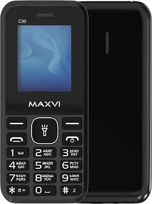картинка Кнопочный телефон Maxvi C30 Black