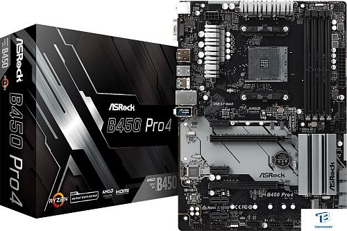 картинка Материнская плата ASRock B450 PRO4