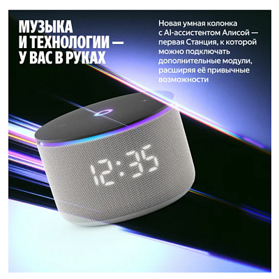 картинка Умная колонка Яндекс Станция Мини 3 Про серый YNDX-00059GRY
