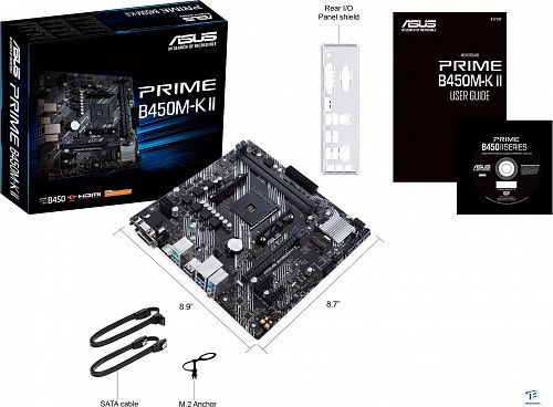 картинка Материнская плата Asus PRIME B450M-K II