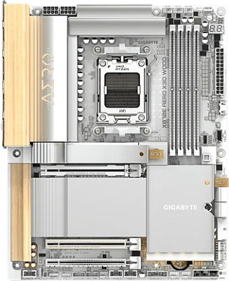 картинка Материнская плата Gigabyte X870E AERO X3D WOOD