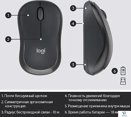 картинка Набор (Клавиатура+мышь) Logitech MK295 920-009813