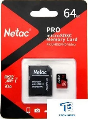 картинка Карта памяти Netac 64GB NT02P500PRO-064G-R