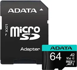 картинка Карта памяти A-Data 64GB AUSDX64GUI3V30SA2-RA1
