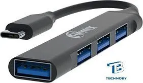 картинка USB хаб Ritmix CR-4401 Metal